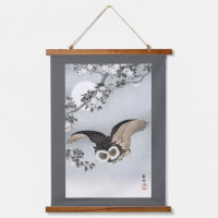 Fliegende Eule und Vollmond, Koson, Ukiyo-e