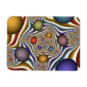 Fliegende farbenfrohe moderne abstrakte Fraktalkun Magnet (Horizontal)