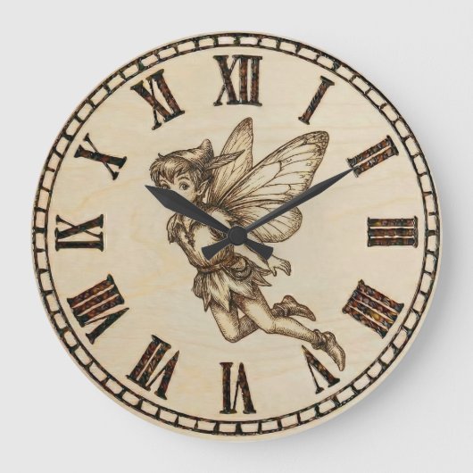 Fliegende Fee - Wanduhr (Vorderseite)