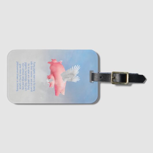 Fliegende Ferkel Gepäckanhänger (Vorderseite (Horizontal))