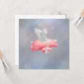 Fliegende Ferkel Karte (Vorderseite/Rückseite Beispiel)