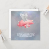 Fliegende Ferkel Karte (Vorderseite/Rückseite Beispiel)