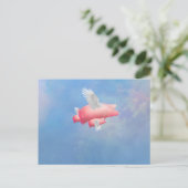 Fliegende Ferkel Postkarte (Stehend Vorderseite)
