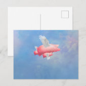 Fliegende Ferkel Postkarte (Vorne/Hinten)