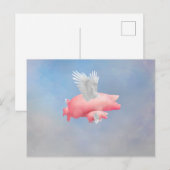 Fliegende Ferkel Postkarte (Vorne/Hinten)