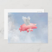 Fliegende Ferkel Postkarte (Vorne/Hinten)