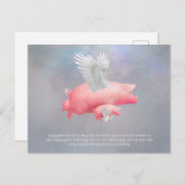 Fliegende Ferkel Postkarte (Vorne/Hinten)