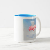 Fliegende Ferkel Zweifarbige Tasse (VorderseiteRechts)