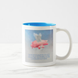Fliegende Ferkel Zweifarbige Tasse
