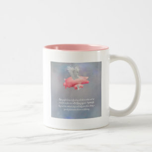 Fliegende Ferkel Zweifarbige Tasse