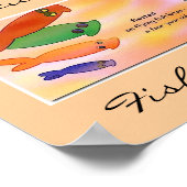 Fliegende Fische Kites drucken Poster (Ecke)