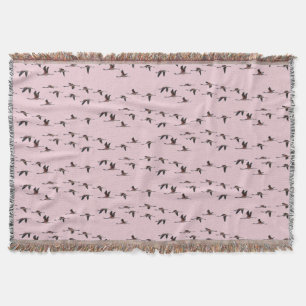 Fliegende Flamingos Wurfdecke (Staubrosa) Decke