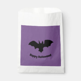 Fliegende Fledermaus auf lila Geschentüte Geschenktütchen