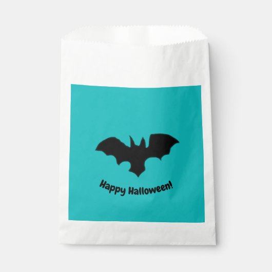 Fliegende Fledermaus auf türkisfarbenem Gefallenbe Geschenktütchen (Vorderseite)