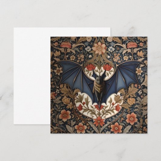 Fliegende Fledermaus - Moderne William Morris Blum (Vorne/Hinten)