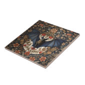 Fliegende Fledermaus - Moderne William Morris Blum Fliese (Seite)