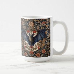 Fliegende Fledermaus - Moderne William Morris Blum Kaffeetasse