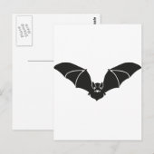 Fliegende Fledermaus Postkarte (Vorne/Hinten)