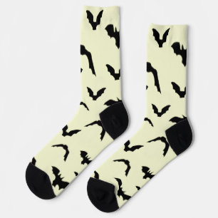 Fliegende Fledermäuse auf Gelb Socken