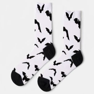 Fliegende Fledermäuse auf Weiß Socken