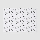 Fliegende Fledermäuse Schwarz-Weiß-Geschenkpapier Seidenpapier (Vorderseite)