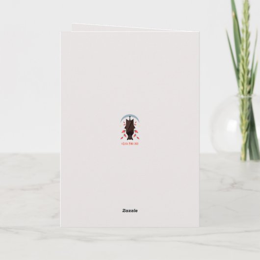Fliegende Fox-Grußkarte Ankündigung (Rückseite)