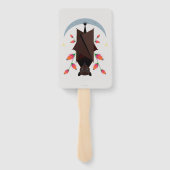Fliegende Fox-Handfans Fächer (Rückseite)