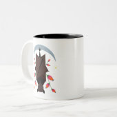 Fliegende Fox-Tasse Zweifarbige Tasse (Vorderseite Links)
