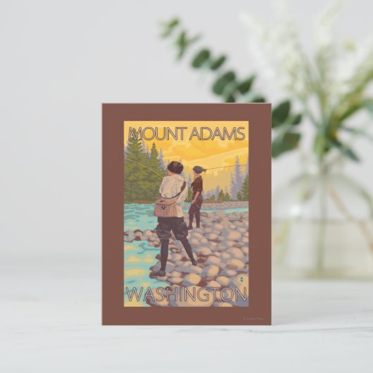 Fliegende Frauen - Berg Adams, Washington Postkarte (Stehend Vorderseite)