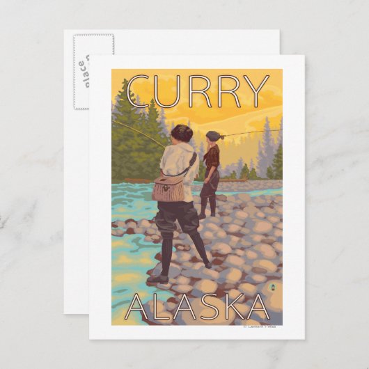 Fliegende Frauen - Curry, Alaska Postkarte (Vorne/Hinten)