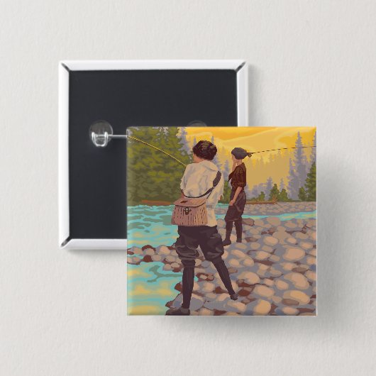 Fliegende Frauen - Wyoming Button (Vorne & Hinten)