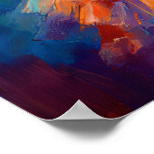 Fliegende Friedenstaube Impressionistische Malerei Poster (Ecke)