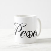 Fliegende Friedenstaube Olive Branch Weißer Hinter Kaffeetasse (VorderseiteRechts)