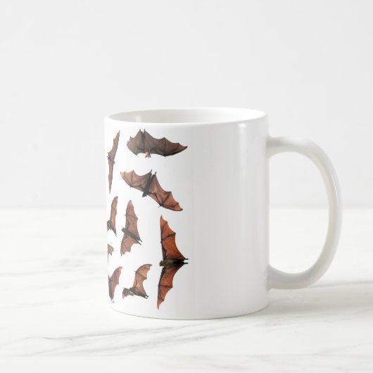 Fliegende Fuchs-FruchtFledermäuse im Himmel Kaffeetasse (Rechts)