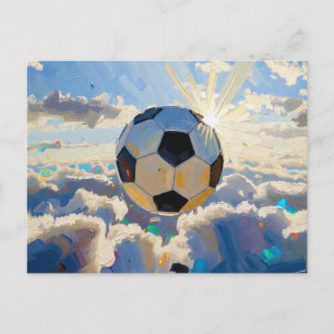 Fliegende Fußball-Ball-Kunst (Ölgemälde Nr. 3) Postkarte
