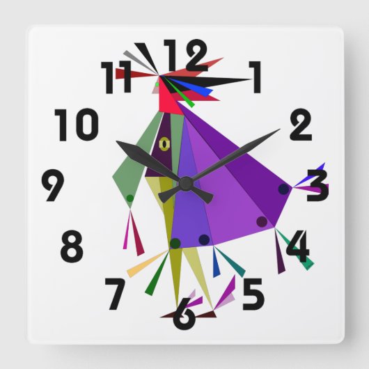 Fliegende Füße Wanduhr (Vorderseite)