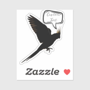 Fliegende Gedanken: Personalisiertes cockatiel-Not Aufkleber