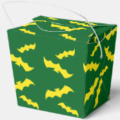 Fliegende gelbe Halloween-Fledermäuse Geschenkschachtel (Rückseite)