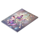 Fliegende glänzende Schmetterlinge Notizblock (Linke Seite)
