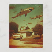 Fliegende Haie in der Nachbarschaft Vintag Postkarte (Vorderseite)
