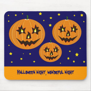 fliegende Halloween-Kürbisse Mousepad