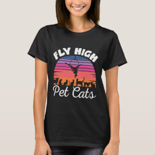 Fliegende Haustierkatzen Aerobic Yoga Reifen Yoga  T-Shirt