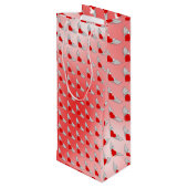 Fliegende Herzen Geschenktüte Für Weinflaschen (Rückseite Schrägansicht)