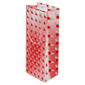 Fliegende Herzen Geschenktüte Für Weinflaschen (Vorderseite Schrägansicht)