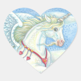 FLIEGENDE HERZEN UNICORN, PEGASUS HORSE STICKER