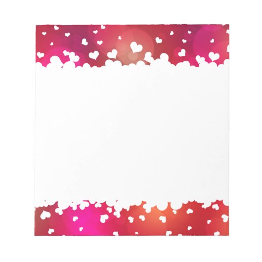 Fliegende Herzklammer - Notepad Notizblock (Vorderseite)