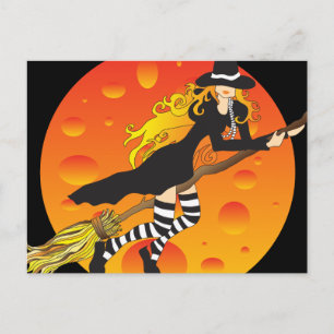 fliegende Hexe_2 Postkarte