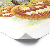 Fliegende Hexe, Fledermäuse, Katze, Eule Poster (Ecke)