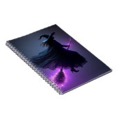 Fliegende Hexe Halloween Notizblock (Rechte Seite)
