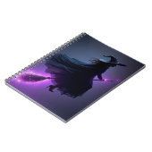 Fliegende Hexe Halloween Notizblock (Linke Seite)